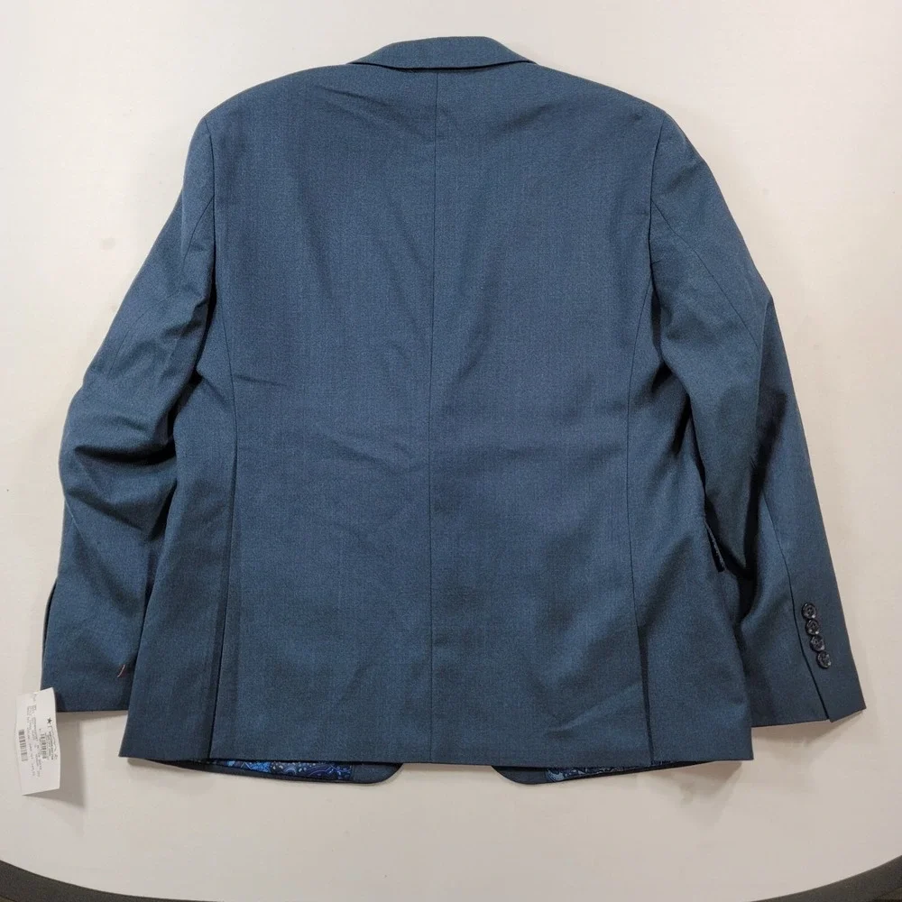 Tallia Blue Green Sport Coat Mens 40S 40 Wool Blend Textured Blazer Jacket $360
